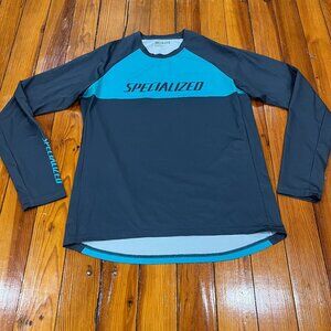Specialized Demo Pro Long Sleeve Jersey Aqua Blue Men's Size Large